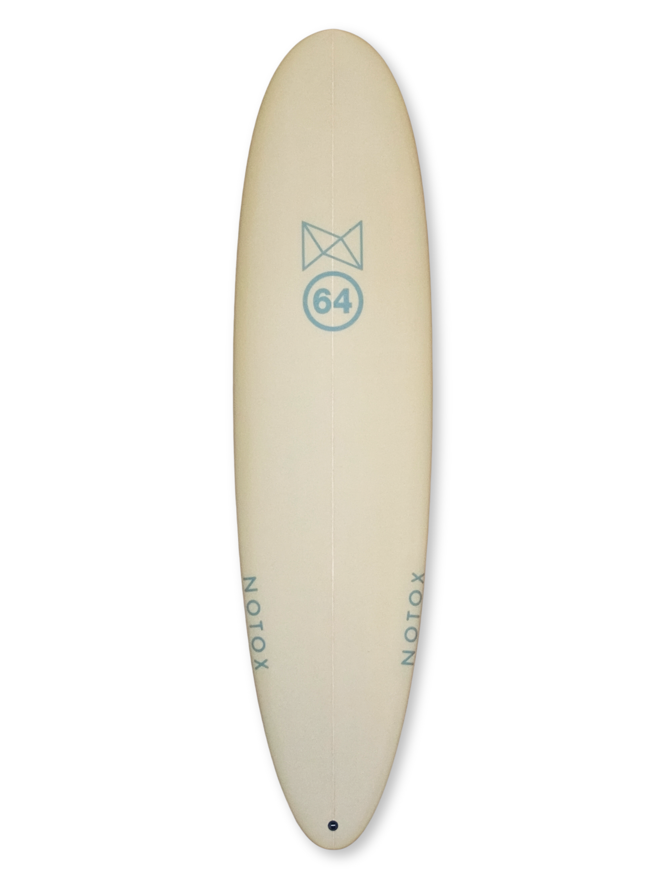 Devant de la planche de surf 64 x NOTOX avec logos
