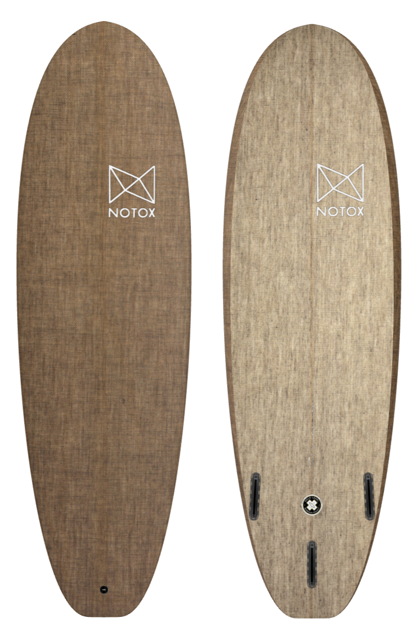 Planche de surf hybride Notox écologique en lin greenone modèle Minimuffin
