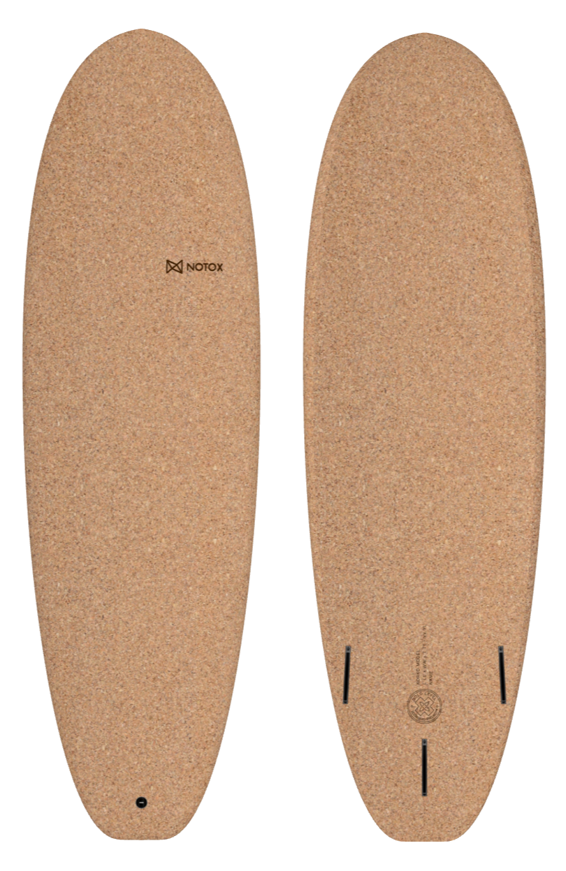 Planche de surf hybride Notox écologique en liège korko modèle Minimuffin