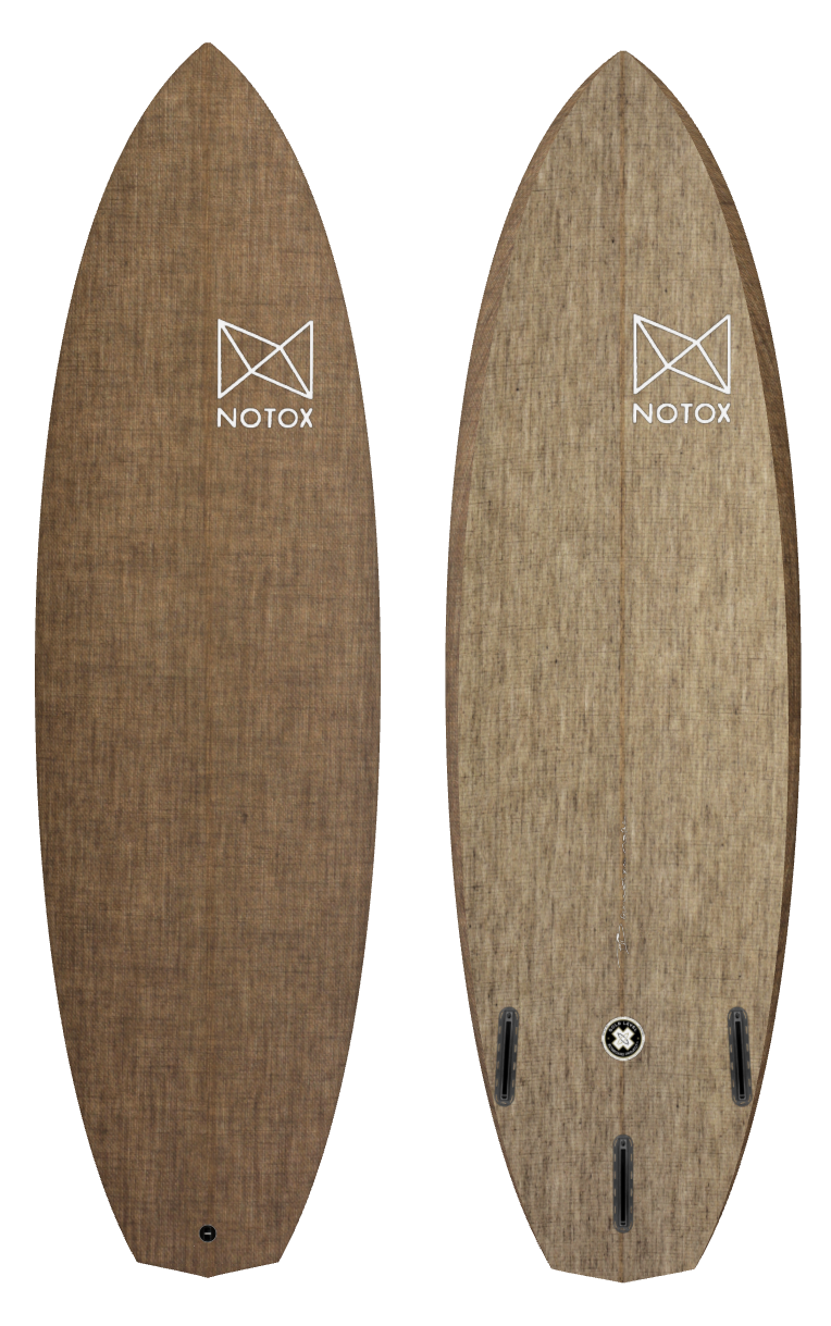 Planche de surf hybride Notox écologique en lin greenone modèle rip