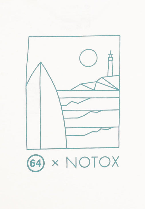 T-shirt 64 x NOTOX écru - design graphique au dos