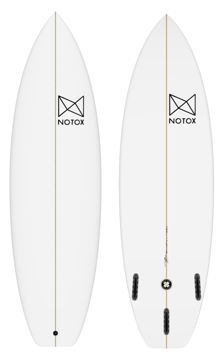 Planche de surf hybride Notox écologique  en eps recyclé modèle Boulon