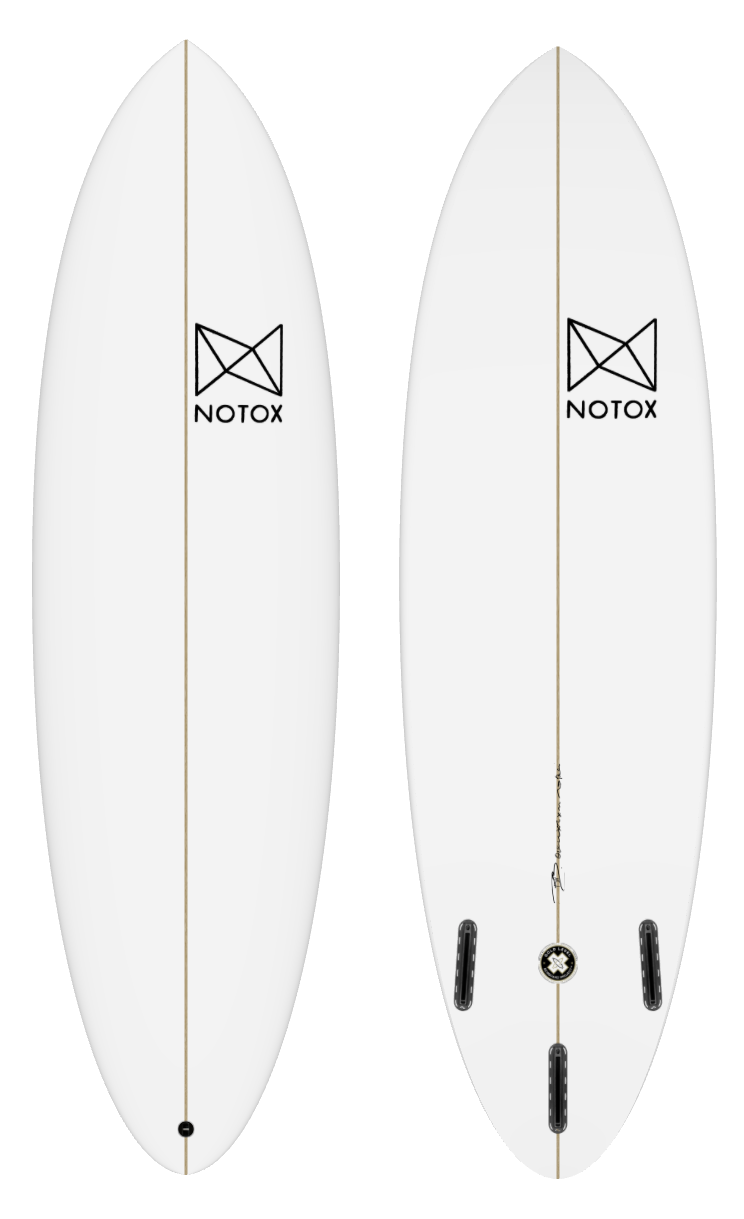 Eco-friendly Notox hybrid surfboard in recycled eps model Boumga