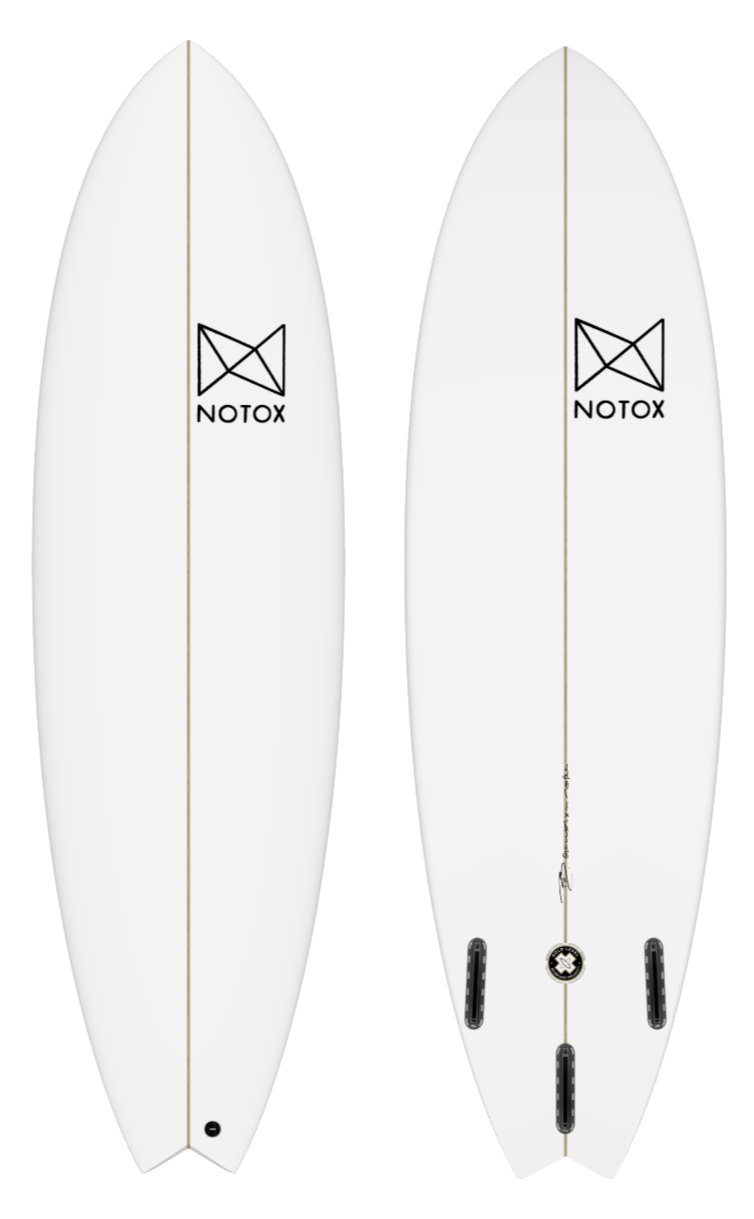 Planche de surf hybride Notox écologique  en eps recyclé modèle Bullfish