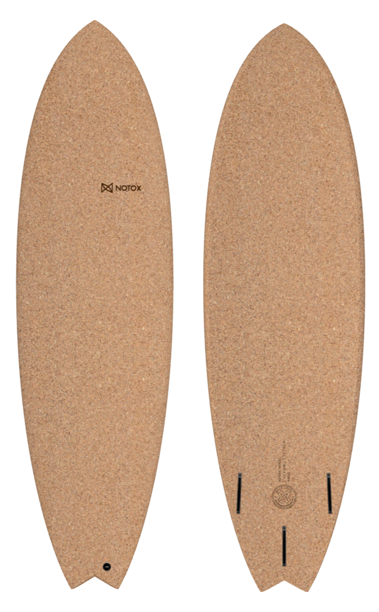 Planche de surf hybride Notox écologique  en liège korko modèle bullfish