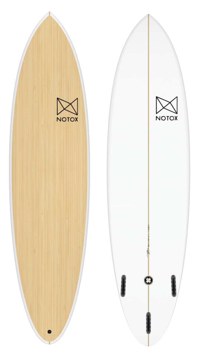 Planche de surf évolutive Notox écologique en bambou greenflex modèle easyride