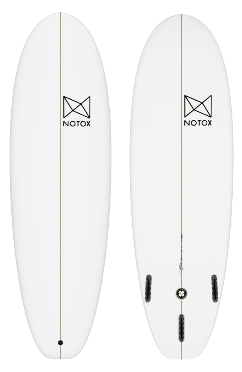 Eco-friendly Notox hybrid surfboard in recycled eps Minimuffin model