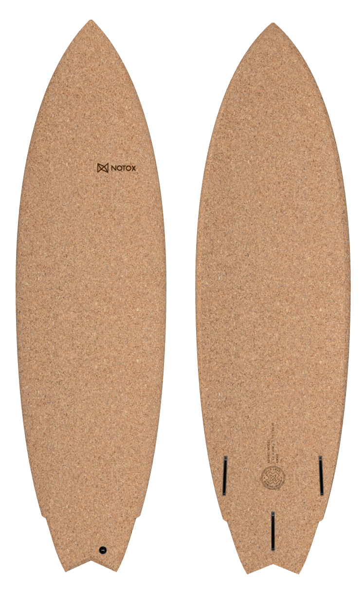 Eco-friendly Notox korko cork hybrid surfboard modfish model