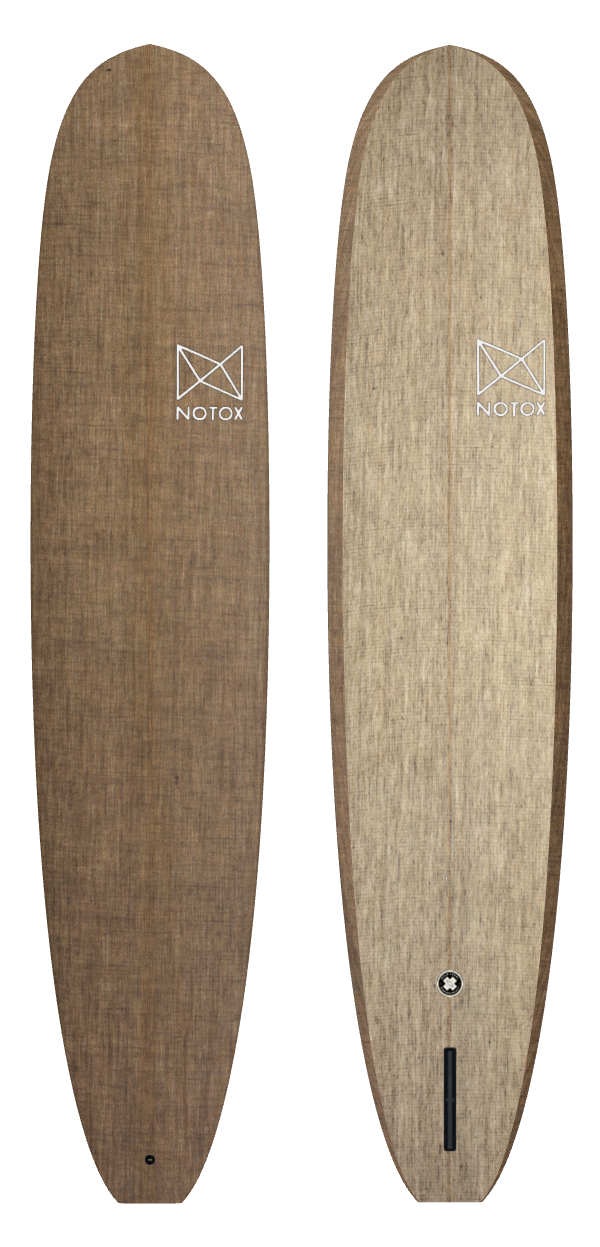 Eco-friendly Notox longboard surfboard in greenone linen neoclassic model
