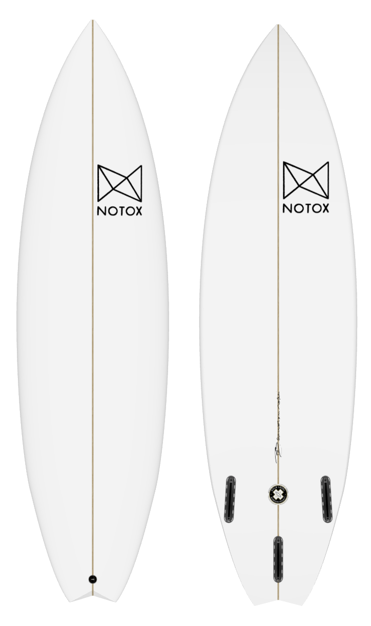 Eco-friendly Notox performance surfboard in recycled eps model Nshape