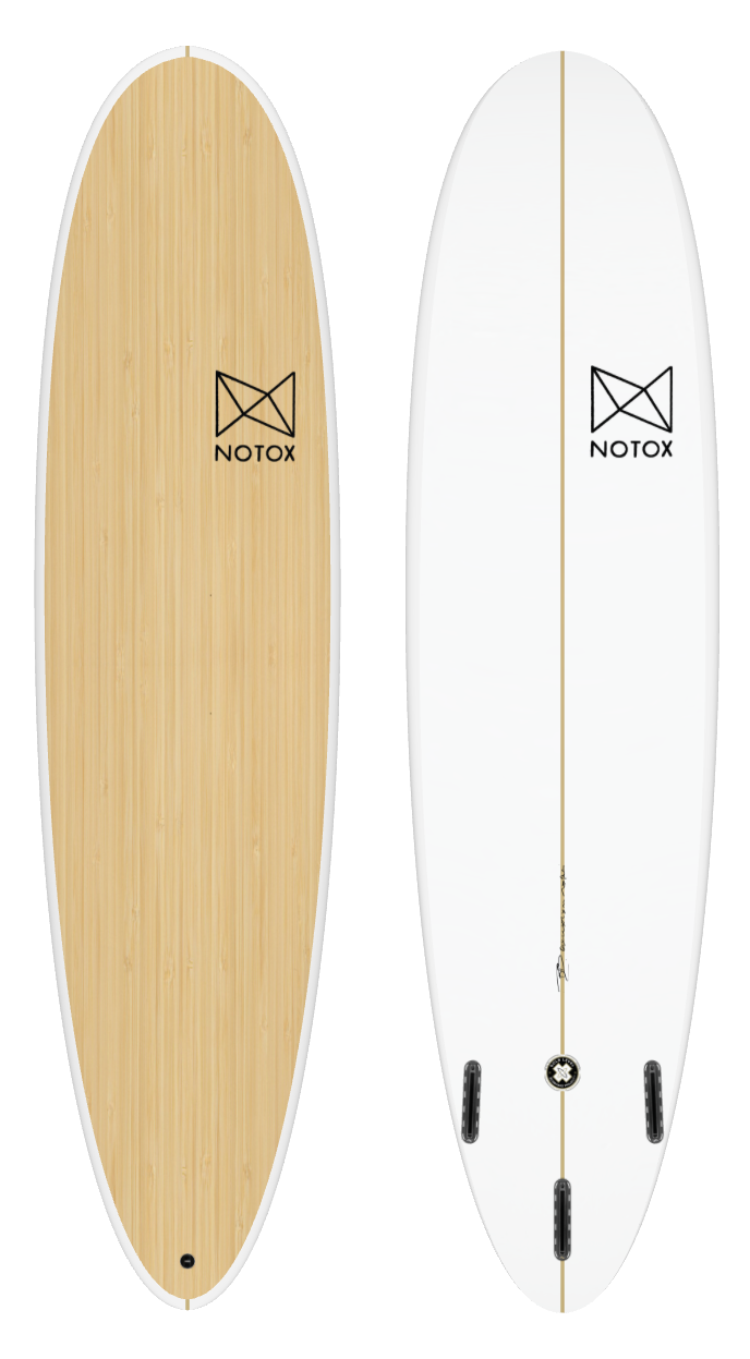 Planche de surf évolutive malibu Notox écologique en bambou greenflex modèle quantum