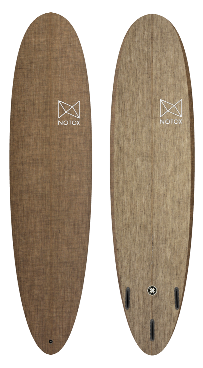 Planche de surf évolutive malibu Notox écologique en lin greenone modèle quantum