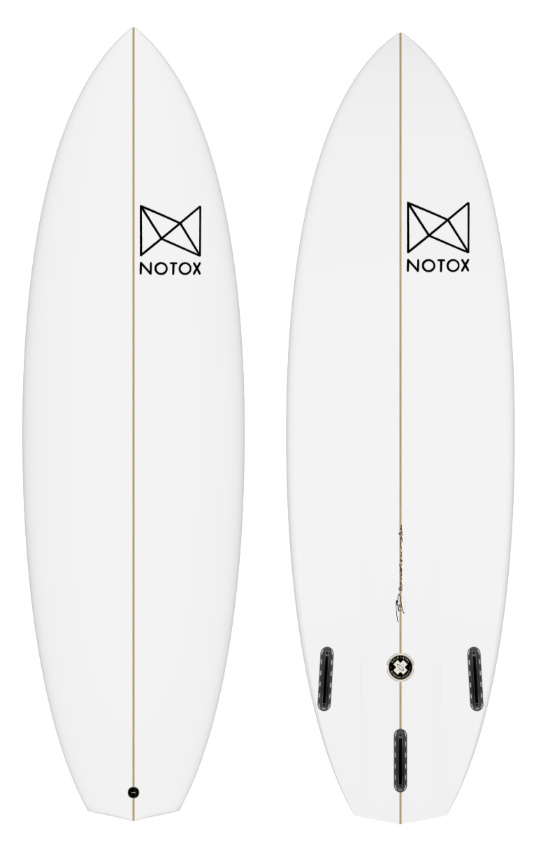 Eco-friendly Notox hybrid surfboard in recycled eps model rip