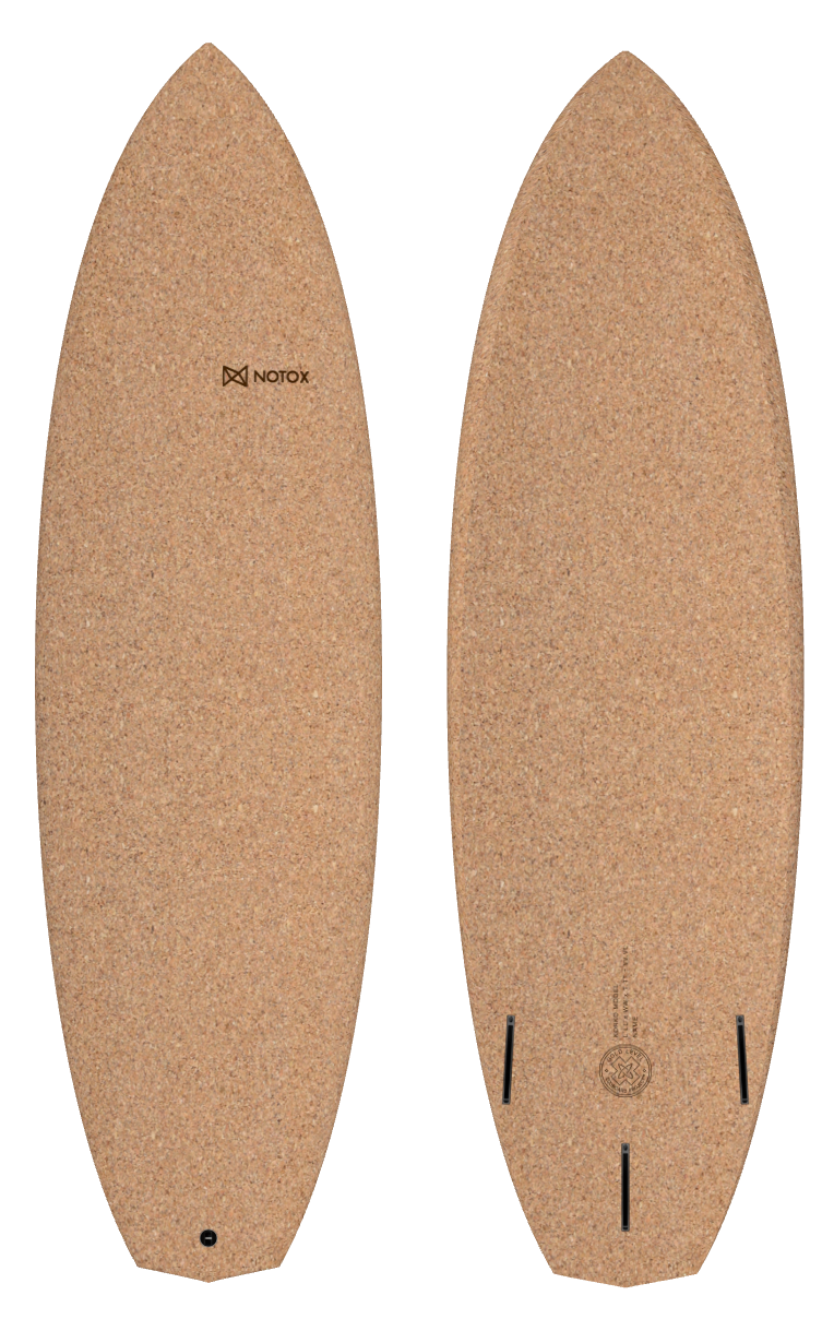 Planche de surf hybride Notox écologique en liège korko modèle rip