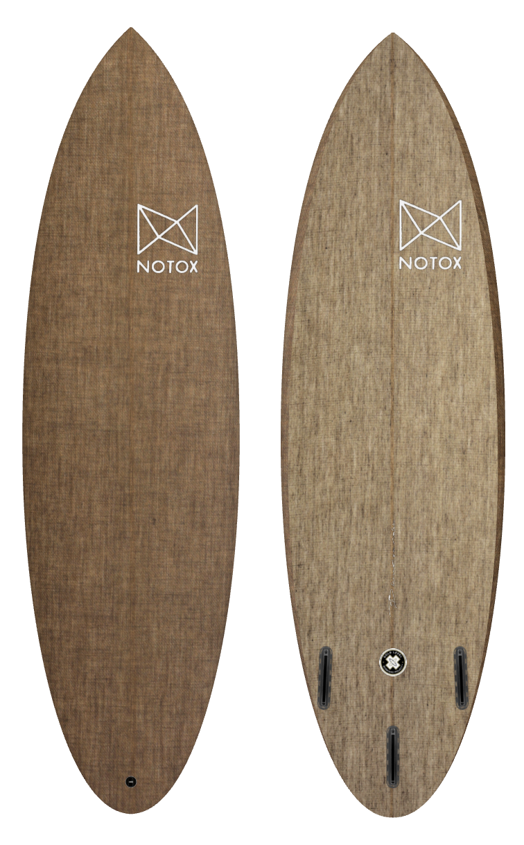 Eco-friendly Notox hybrid surfboard in greenone linen ripley model