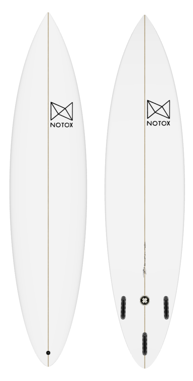 Eco-friendly Notox big waves surfboard in recycled eps semi gun model