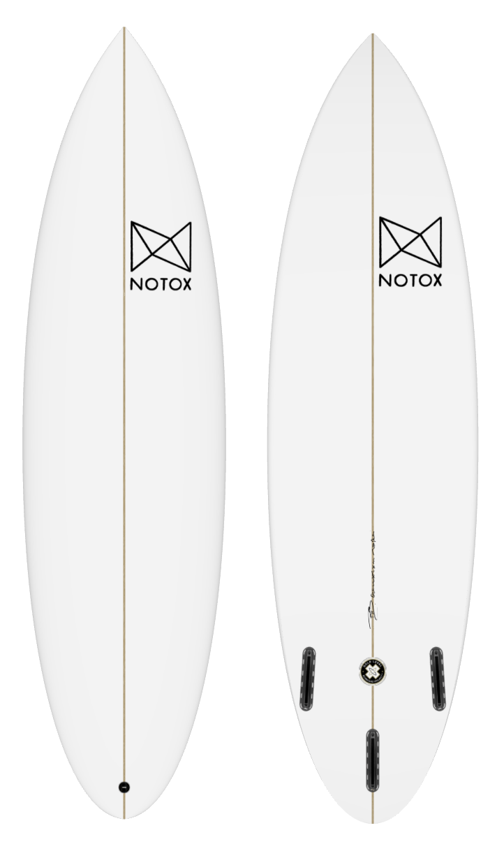 Eco-friendly Notox performance surfboard in recycled eps model Vampire