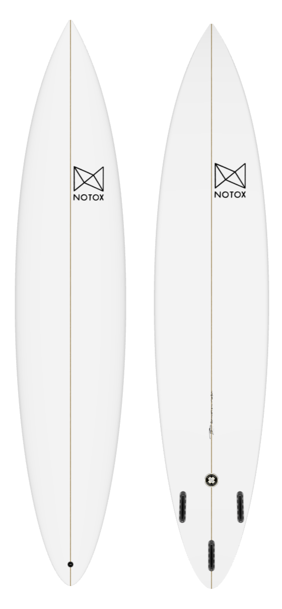 Eco-friendly Notox big waves surfboard in recycled eps vektor pattern
