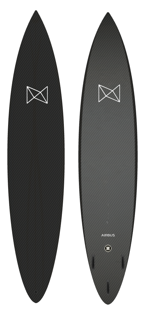 Eco-friendly recycled carbon Notox big wave surfboard vektor pattern