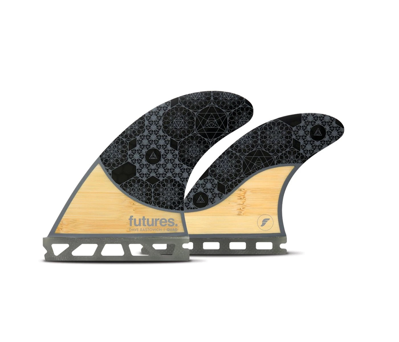 FUTURE Quad fins - RASTA bamboo & carbon